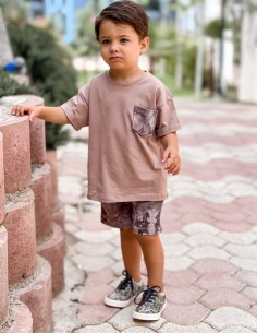 Kahve Batik Çocuk Takım