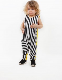 Sarı Siyah Çizgili Çocuk Tulum