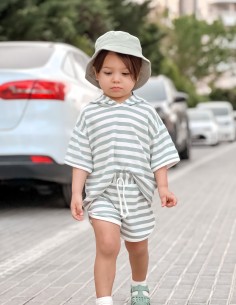 Waffle Kumaş Kapişonlu...