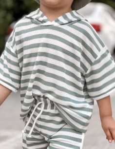 Waffle Kumaş Kapişonlu... 2